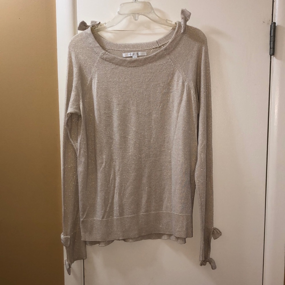 Shimmery Crew Neck Sweater